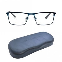 Rimless Metal Rectangle Gun Metal Medium Vision Express 12048 Eyeglasses