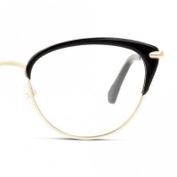Full Rim Stainless Steel Round Black Medium Sensaya SYJF27 Eyeglasses
