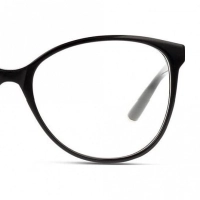 Full Rim Acetate Round Black Medium Heritage HEJF45 Eyeglasses