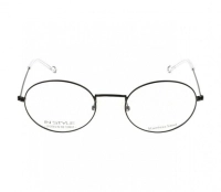 Full Rim Stainless Steel Oval Black Medium In Style ISJM03 Eyeglasses
