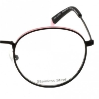 Full Rim Stainless Steel Round Black Small Miki Ninn MNJF03 Eyeglasses