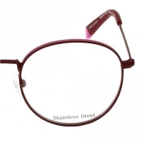 Full Rim Stainless Steel Round Red Small Miki Ninn MNJF03 Eyeglasses