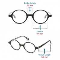Full Rim Acetate Round Black Small DbyD DBJU03 Eyeglasses