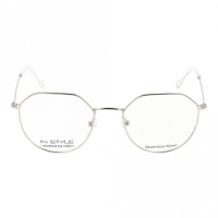 Full Rim Stainless Steel Round Silver Men Small In Style ISHM20 Eyeglasses