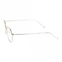 Full Rim Stainless Steel Round Silver Men Small In Style ISHM20 Eyeglasses