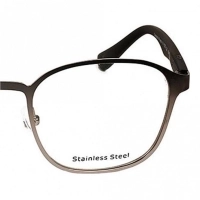 Full Rim Stainless Steel Round Gun Metal Medium In Style ISIM03 Eyeglasses