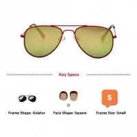 Aviator Pink Nickel Silver  Small Vision Express 51090 Kids Sunglasses