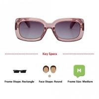 Rectangle Grey Polycarbonate Full Rim Medium Vision Express 41318 Sunglasses