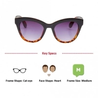 Cat eye Grey Gradient Polycarbonate Full Rim Medium Vision Express 41320 Sunglasses