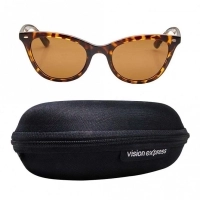 Cat eye Brown Polycarbonate Full Rim Medium Vision Express 41328 Sunglasses