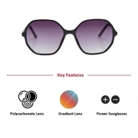 Rectangle Grey Gradient Polycarbonate Full Rim Medium Vision Express 41329 Sunglasses