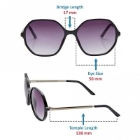 Rectangle Grey Gradient Polycarbonate Full Rim Medium Vision Express 41329 Sunglasses