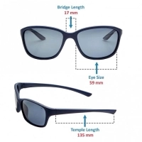 Rectangle Polarised Lens Grey Full Rim Medium Vision Express 21690P Sunglasses