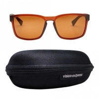 Rectangle Polarised Lens Brown Solid Full Rim Medium Vision Express 21691P Sunglasses