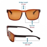 Rectangle Polarised Lens Brown Solid Full Rim Medium Vision Express 21691P Sunglasses