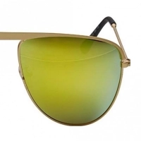 Aviator Gold Stainless steel Full Rim Medium Vision Express 12055 Sunglasses