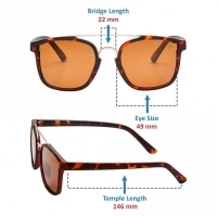 Rectangle Polarised Lens Brown Solid Full Rim Medium Vision Express 21695P Sunglasses