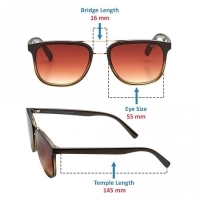 Rectangle Brown Gradient Metal Full Rim Medium Vision Express 21697 Sunglasses