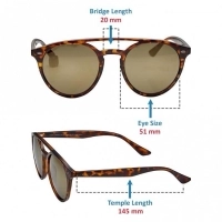 Round Gold Polycarbonate Full Rim Medium Vision Express 21699 Sunglasses