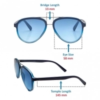 Aviator Blue Gradient Polycarbonate Full Rim Medium Vision Express 12059 Sunglasses