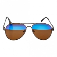 Aviator Blue Mirror Metal Full Rim Medium Vision Express 12060 Sunglasses