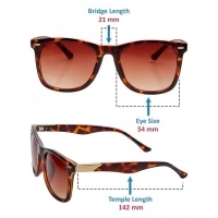 Rectangle Brown Gradient Polycarbonate Full Rim Medium Vision Express 72053 Sunglasses