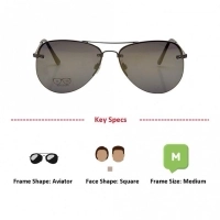 Aviator Gold Metal Full Rim Medium Vision Express 12065 Sunglasses