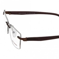 Rimless Metal Rectangle Brown Medium Vision Express 29483 Eyeglasses
