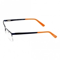 Half Rim Stainless Steel Rectangle Blue Medium In Style ISFM21 Eyeglasses