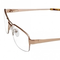 Half Rim Metal Rectangle Gold Large Vision Express 29472 Eyeglasses