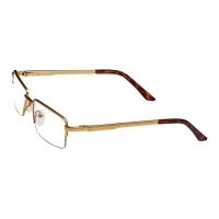 Half Rim Metal Rectangle Gold Medium Vision Express 12044 Eyeglasses
