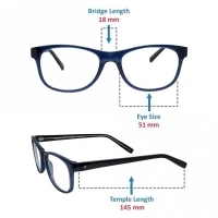 Full Rim Polycarbonate Round Blue Unisex Medium Vision Express 12056 Eyeglasses