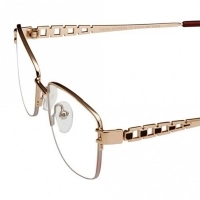 Half Rim Metal Oval Gold Medium Vision Express 31816 Eyeglasses