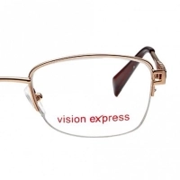 Half Rim Metal Oval Gold Medium Vision Express 31816 Eyeglasses