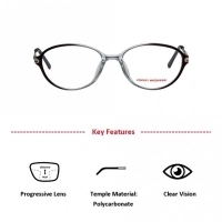 Full Rim Polycarbonate Oval Black Medium Vision Express 31821 Eyeglasses