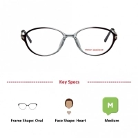 Full Rim Polycarbonate Oval Black Medium Vision Express 31821 Eyeglasses