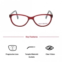 Cat Eye Wine Acetate Large Vision Express 61322 Kids Eyeglasses