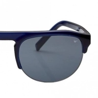 Round Grey Acetate Half Rim Medium Vision Express 21713 Sunglasses