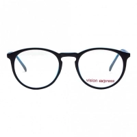 Full Rim Polycarbonate Round Black Medium Vision Express 29498 Eyeglasses