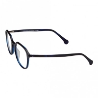 Full Rim Acetate Round Blue Medium Vision Express 29500 Eyeglasses