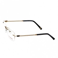 Rimless Metal Rectangle Gold Medium Vision Express 12075 Eyeglasses