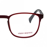 Full Rim Polycarbonate Square Wine Medium Vision Express 29508 Eyeglasses