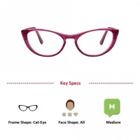 Full Rim Acetate Cat Eye Pink Medium Vision Express 49098 Eyeglasses