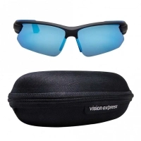 Rectangle Polarised Lens Blue Mirror Half Rim Medium Vision Express 81135P Sunglasses