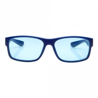 Rectangle Blue Polycarbonate Full Rim Medium Vision Express 21784 Sunglasses