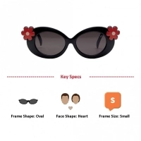 Oval Grey Polycarbonate Small Vision Express 51184 Kids Sunglasses