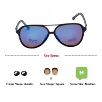 Aviator Blue Mirror Polycarbonate Full Rim Medium Vision Express 12081 Sunglasses