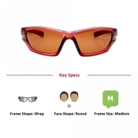Wrap Polarised Lens Brown Solid Full Rim Medium Vision Express 81180P Sunglasses