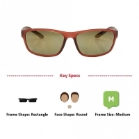 Rectangle Gold Polycarbonate Full Rim Medium Vision Express 81185 Sunglasses
