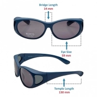 Wrap Polarised Lens Grey Full Rim Medium Vision Express 81189P Sunglasses
